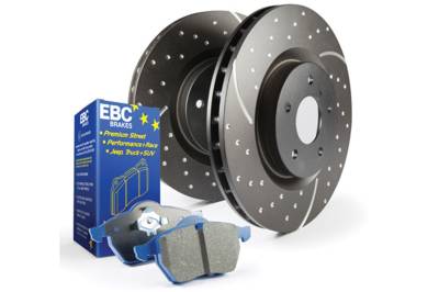 EBC Brakes - EBC Brakes S6KR1205 S6 Kits Bluestuff & GD Rotors for 15-19 S3
