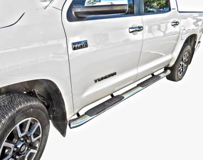 Steelcraft - Steelcraft 40-33127 Stainless 4" Step Bars for 07-21 Toyota Tundra Crew Max
