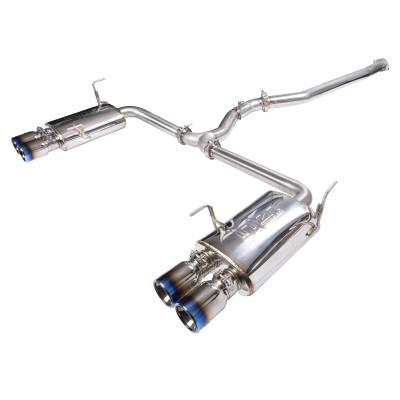 Injen - Injen SES1207TT Stainless Steel Cat-Back Exhaust System w/Burnt Titanium Tips