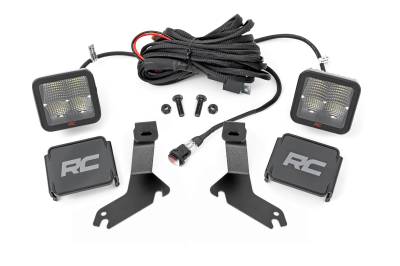 Rough Country Suspension Systems - Rough Country 82287 A-Pillar 2" LED Ditch Light Spot for 99-06 Silverado 1500