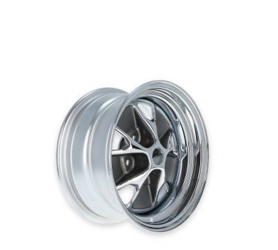 Scott Drake - Scott Drake C5ZZ 14X7 5x4.5 -6mm Charcoal/Chrome C5ZZ-1007-BR