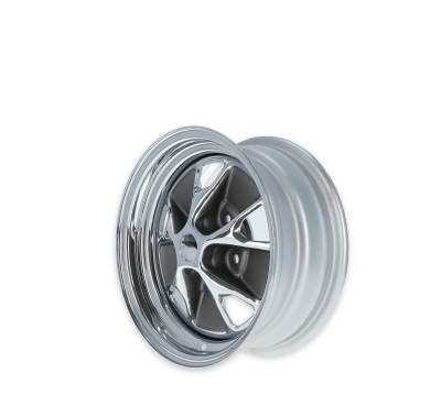 Scott Drake - Scott Drake C5ZZ 15x8 5x4.5 -12mm Charcoal/Chrome C5ZZ-1007-DR