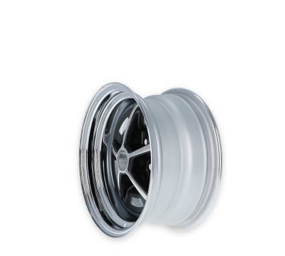 Scott Drake - Scott Drake D1ZZ-1007-BR Magnum 500 14x7 5x4.5 -6mm Black/Chrome