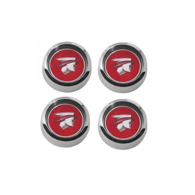 Scott Drake - Scott Drake C7WY-1130 Red 67-68 Ford Mustang Wheel Cap Set