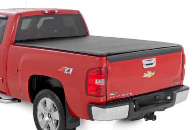 Rough Country Suspension Systems - Rough Country 42207650 6.6' Soft Rollup Tonneau Cover for 07-14 Silverado/Sierra