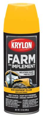 Krylon - Krylon 1944 Farm & Implement Paints 12oz Gloss Cat Yellow