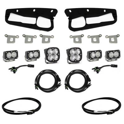 Baja Designs - Baja Designs 447763UP Squadron Pro/Dual S2 Sport Bumper Fog Pocket Kit for Jeep