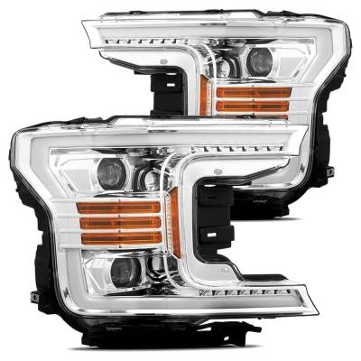AlphaRex - AlphaRex 880187 Chrome Projector Plank Headlights for 18-20 Ford F150