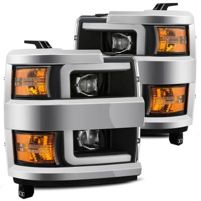 AlphaRex - AlphaRex 880224 Black Projector Headlights 15-19 Chevy Silverado 2500HD/3500HD