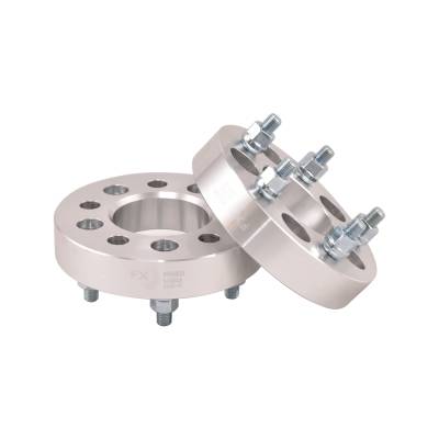 TrailFX - TrailFx W545002S 5x114.3 Bolt Pattern 1.25" Thick 74mm Hub Silver Alum Pair