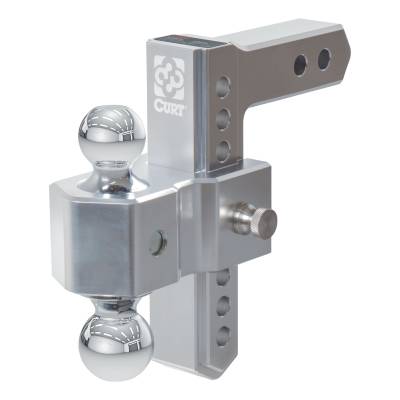 CURT - CURT 45365 AlumaLite Adjustable Aluminum Hitch w/Dual Ball 7.5" Drop