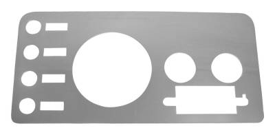 RT Offroad - RT Offroad RT34027 Stainless Steel Dash Overlay for 76-86 Jeep CJ5/CJ7/CJ8