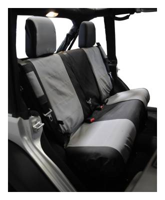 RT Offroad - RT Offroad SC30121 Rear Seat Cover for 07-11 Jeep JK Wrangler 2DR Black & Grey