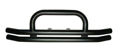RT Offroad - RT Offroad RT20006 Black FR Double Tube Bumper for 76-06 Jeep CJ/Wrangler TJ/YJ