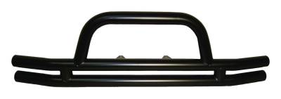 RT Offroad - RT Offroad RT20018 Front Black Double Tube Bumper for 07-18 Jeep Wrangler JK