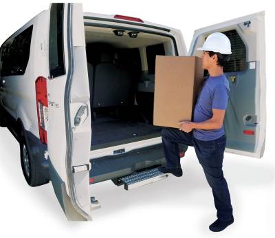 Carr - CARR 501079 WTS 24" Retractable Step Ford Transit Van Rear Door XP3 Black