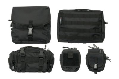 Body Armor 4x4 - Body Armor 90001 Black Universal 5pc MOLLE Cargo Bag Kit