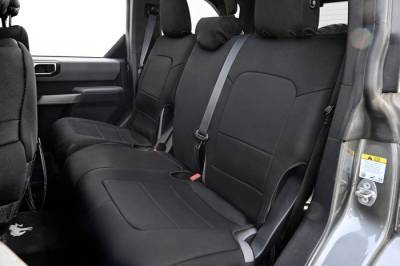 Body Armor 4x4 - Body Armor 91011 Black Neoprene Rear Seat Covers for 21-24 Ford Bronco 4DR