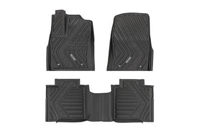 Rough Country Suspension Systems - Rough Country Front/Rear Floor Liners Black for 22-25 Tundra CrewMax FF-71780