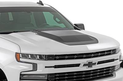 Rough Country Suspension Systems - Rough Country HS10010 Cowl Hood Scoop-Matte Black for 19-26 Silverado 1500