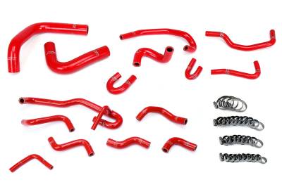 HPS Performance - HPS 57-2191 Red Red Radiator Heater Coolant Hose Kit for 90-91 Toyota 4Runner