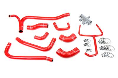 HPS Performance - HPS 57-2069 Red Red Radiator Coolant Hose Kit for 07-14 Ford Mustang GT500