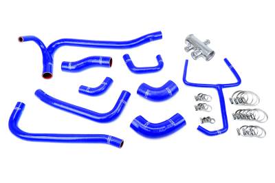 HPS Performance - HPS 57-2069-BLUE Blue Radiator Coolant Hose Kit for 07-14 Ford Mustang GT500