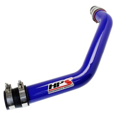 HPS Performance - HPS 17-103BL Blue 2.5" Upper Intercooler Pipe for 08-15 Mitsubishi Lancer Evo X