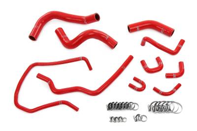 HPS Performance - HPS 57-2167 Red Red Radiator Coolant Hose Kit for 04-14 Nissan Titan V8