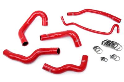 HPS Performance - HPS 57-1013 Red Red Silicone Radiator Hose Kit for 05-06 Ford Mustang V8