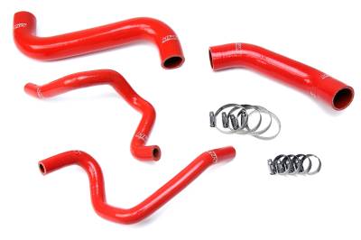 HPS Performance - HPS 57-1732 Red Red Radiator/Heater Coolant Hose Kit for 03 Subaru Impreza 2.5L
