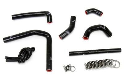 HPS Performance - HPS 57-1233-BLK Black Silicone Radiator Hose Kit for 02-07 Honda CR250R 2 Stroke
