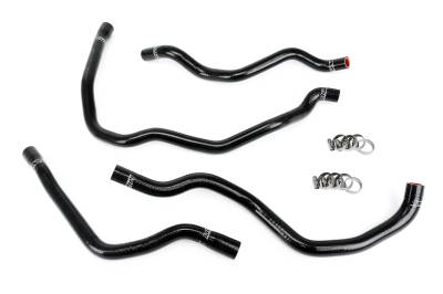 HPS Performance - HPS 57-1937-BLK Black Coolant Hose Kit for 01-06 BMW 325Ci 2.5L E46 M52TU/M54