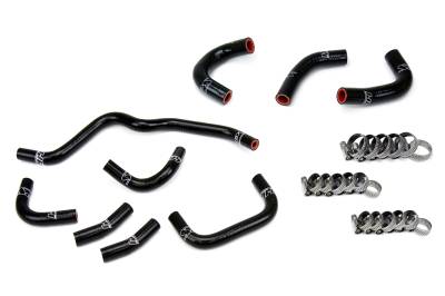 HPS Performance - HPS 57-2079-BLK Black Oil Cooler&Throttle Body Coolant Hose Kit for 00-05 Honda
