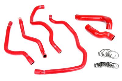 HPS Performance - HPS 57-2076 Red Red Radiator Coolant Hose Kit for 01-06 BMW 325Ci E46M52TU/M54