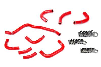 HPS Performance - HPS 57-2079-RED Red Oil Cooler&Throttle Body Coolant Hose Kit for 00-05 Honda