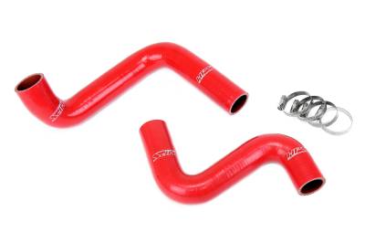 HPS Performance - HPS 57-1955 Red Red Radiator Coolant Hose Kit Nissan 240SX S13 S14 S15 LS Swap