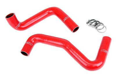HPS Performance - HPS 57-1956 Red Red Radiator Coolant Hose Kit Nissan 240SX S13 S14 S15 LS Swap