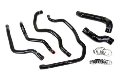 HPS Performance - HPS 57-2076-BLK Black Radiator Coolant Hose Kit for 01-06 BMW 325Ci E46 M52TU