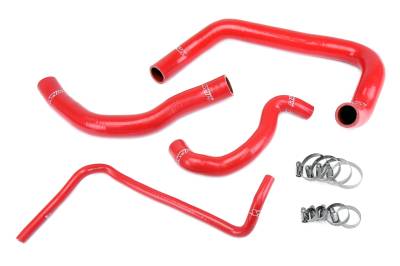 HPS Performance - HPS 57-2084 Red Red Radiator Coolant Hose Kit for 15-17 Volkswagen GTI Turbo
