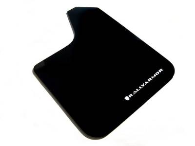 Rally Armor - Rally Armor MF12-BAS-WH Black Mud Flap White Logo