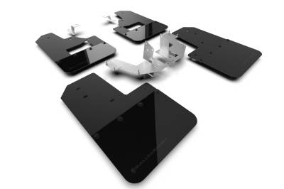 Rally Armor - Rally Armor MF85-RB-PL-MBK Black Mud Flap Metallic Black Logo