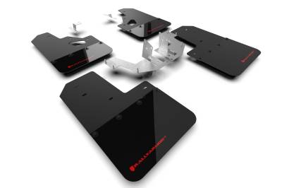 Rally Armor - Rally Armor MF85-RR-PL-RD Black Mud Flap Red Logo