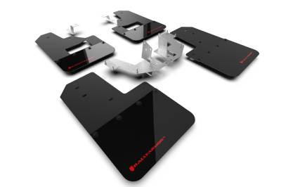 Rally Armor - Rally Armor MF85-RB-PL-RD Black Mud Flap Red Logo