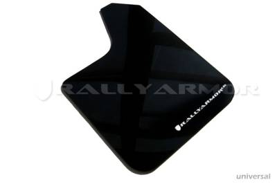 Rally Armor - Rally Armor MF12-UR-BLK/WH Black Mud Flap White Logo