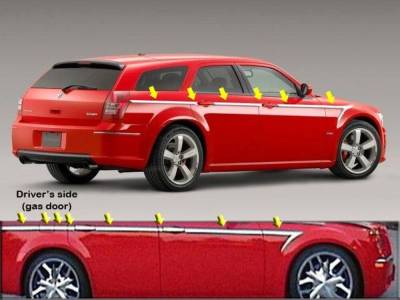 Quality Automotive Accessories - Quality Automotive AT45920 Side Accent Trim for Dodge Magnum