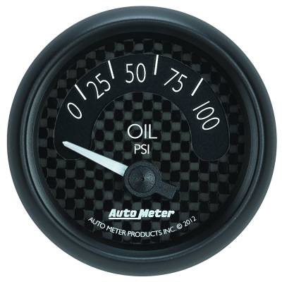 AutoMeter - AutoMeter 8027 Air Core GT Series Electric Oil Pressure Gauge 0-100 PSI 2-1/16"