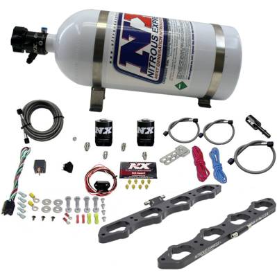Nitrous Express - Nitrous Express 20956-10 Coyote Direct Port Plate Wet Kit 10lb Bottle Ford