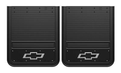 Gatorback - Gatorback 21"x24" Rear Dually Black Mud Flaps Bowtie Logo GB2124BT-FULL