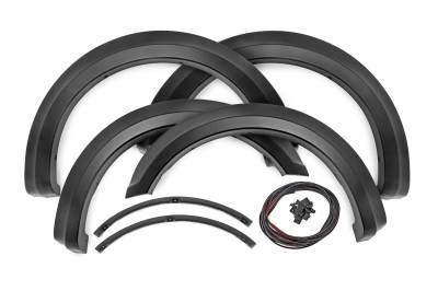 Rough Country Suspension Systems - Rough Country Sport Fender Flares Black 18-20 Ford F150 S-F11811